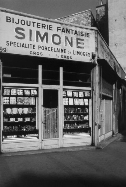 1975, Paris, Marais, shop windows