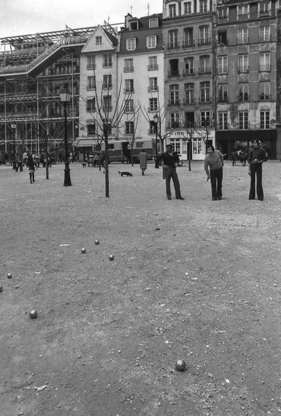 1976, Paris, Rive droite, Centre Pompidou, Beaubourg.