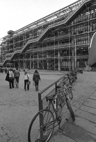 1976, Paris, Rive droite, Centre Pompidou, Beaubourg.