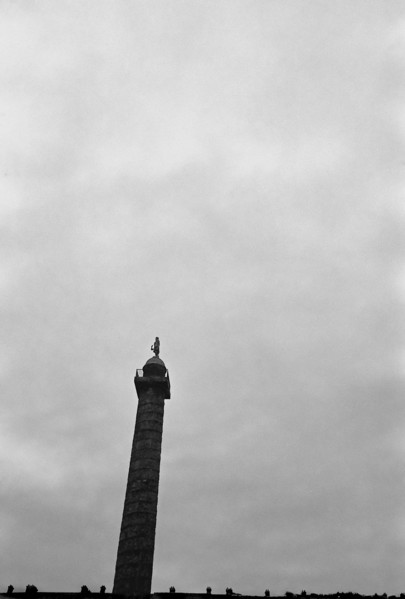 1975, Paris,  Place Vendome. Column of the Grande Armee.