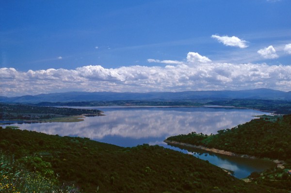 Nature, Italy, region of Sardegna 1975 Lago Omodeo (Omodeo Lake).