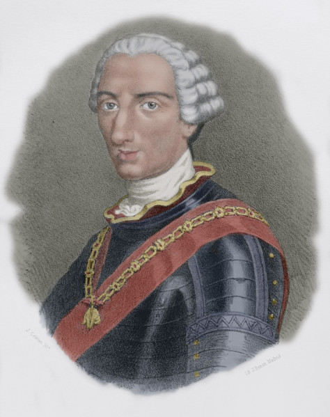 Charles III (1716-1788). King of Spain (1759-1788). Bourbon dynasty. Portrait. Drawing by J.