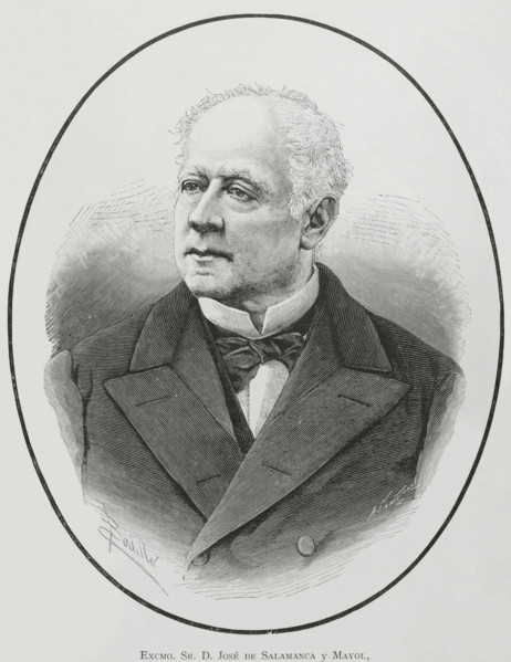 Jose de Salamanca y Mayol (1811-1883), 1st Marquess of Salamanca and 1st Count of los Llanos.