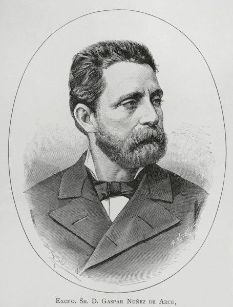 Gaspar Nunez de Arce (1832-1903). Spanish poet and politician. He took an active part in the