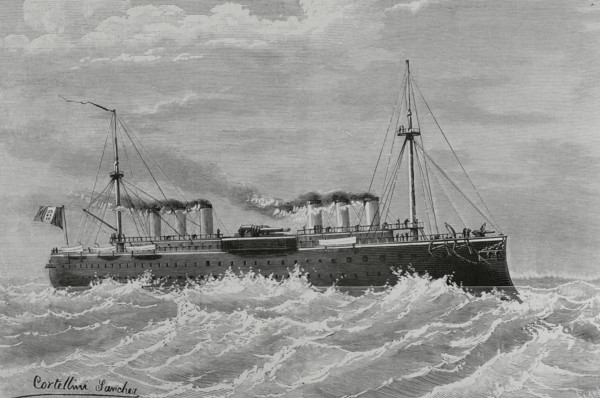 Regia Marina (Royal Italian Navy). ""Lepanto"". Ironclad battleship built for the Italian Regia
