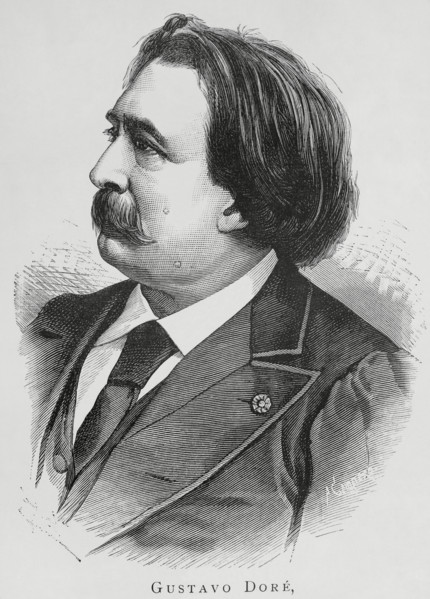 Gustave Dore (Paul Gustave Dore) (1832-1883). French artist, painter and illustrator. Portrait.