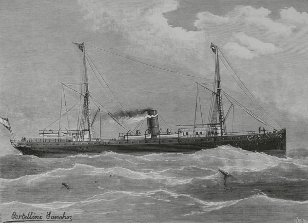 Marina Mercante espanola (Spanish Merchant Navy). The new steamer “Manuel L. Villaverde”, built for