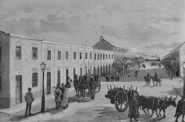 History of Spain. Madrid. Economic houses for workers built by “La Constructora Benefica”. Pacifico