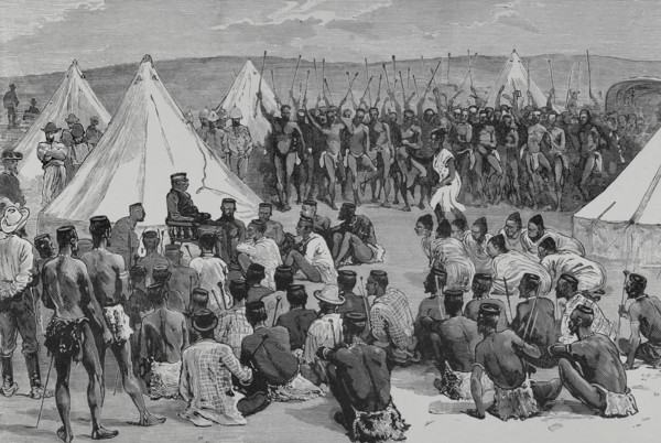 Cetshwayo (Cetshwayo kaMpande) (c. 1826-1884). King of the Zulus (1872-1879). Restoration of King