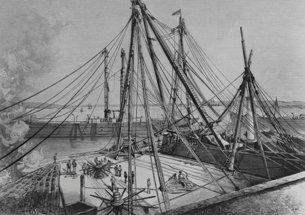 Havana, Cuba. The new Machina at the San Fernando dock. On 21 November 1882, work was carried out