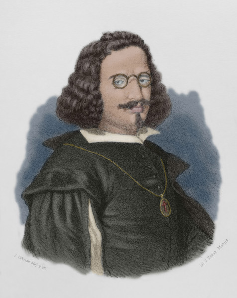 Francisco de Quevedo (1580-1645). Spanish writer of the Spanish Golden Age. Portrait. Drawing by J.