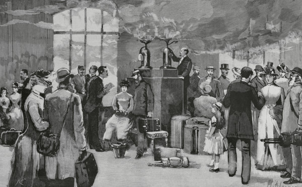 Cholera epidemic. France. Paris. Fumigation of travellers coming from Toulon and Marseille (port