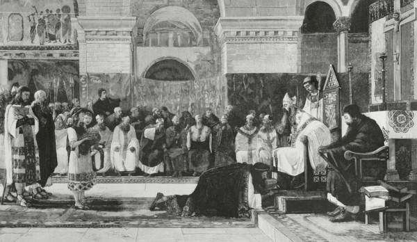 Sisenand (d. 636). Visigothic King of Hispania (631-636). King Sisenand before the Fourth Council