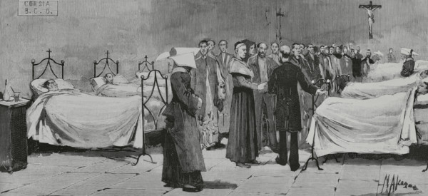 Italy. Naples. Cholera epidemic. Cardinal-Archbishop Sanfelice (Guglielmo Sanfelice d'Acquavella)