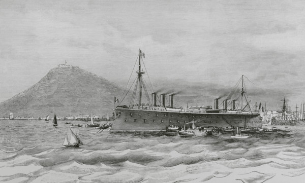 Regia Marina (Royal Italian Navy). ""Lepanto"". Ironclad battleship built for the Italian Regia
