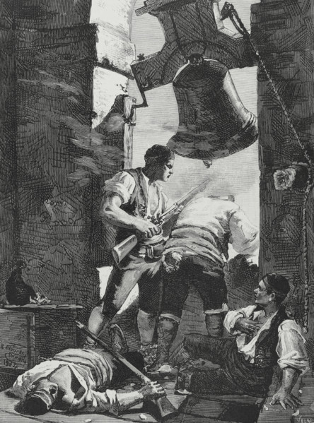 Heroic defence of the tower of Saint Augustine in Zaragoza in the Peninsular War. Episode that took