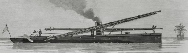 Gun for firing dynamite projectiles. It was tested at Fort Hamilton, one of the US Army