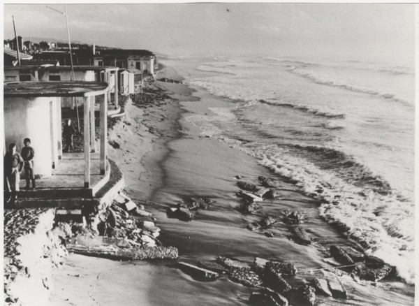 Marina di Massa, Italy, the erosion of the beach