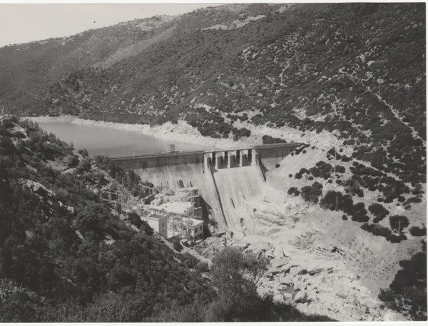 The Muzzone Dam on the river Coghinas,