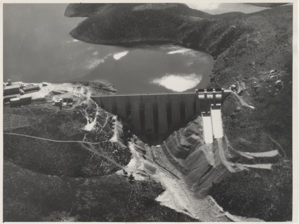 Bau Muggeris Dam on the river Flumendosa, Villanova Strisaili, Italy