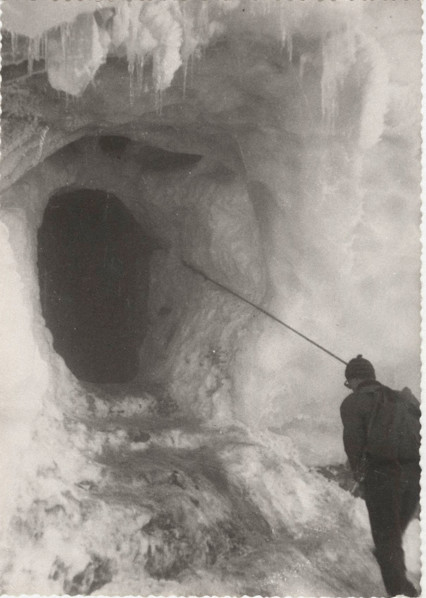 A glacier cave. Monte Bianco.