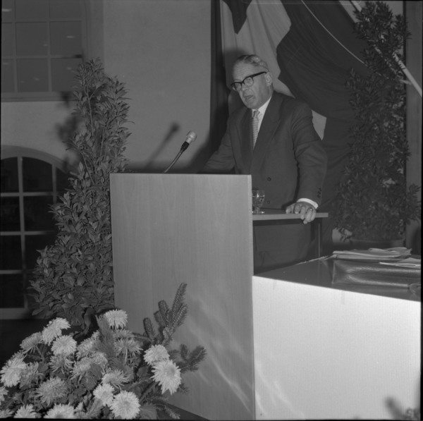 Hans Fischer, party leader in the parliament, 1960.