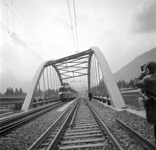 Railway tunnel Kerenzerberg under construction, 1957-1961.