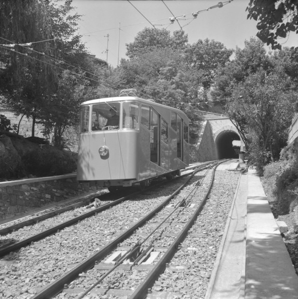 New cableway in Lugano 1955.