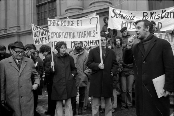 Jean Ziegler, rally in Bern in 1971.