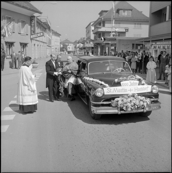 Bishop von Streng at jubilee in Hochdorf 1962.