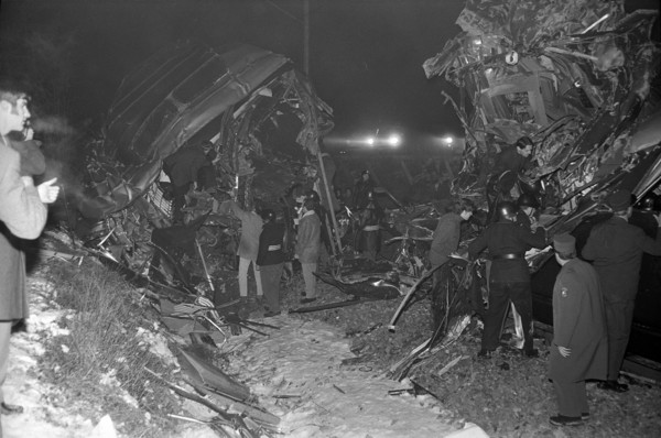 Railway accident in Feldmeilen 1971.