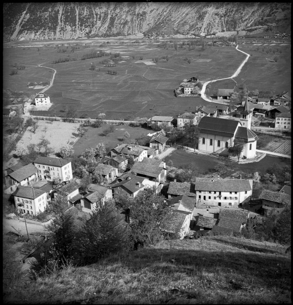 Valais village Turtmann, 1940.
