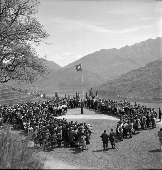 Spring festival in Vico Morcote, 1942.