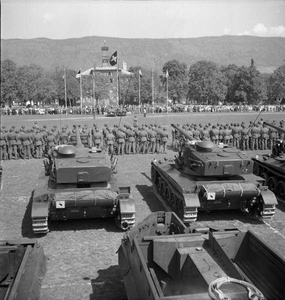 Tank parade in Biere 1954.