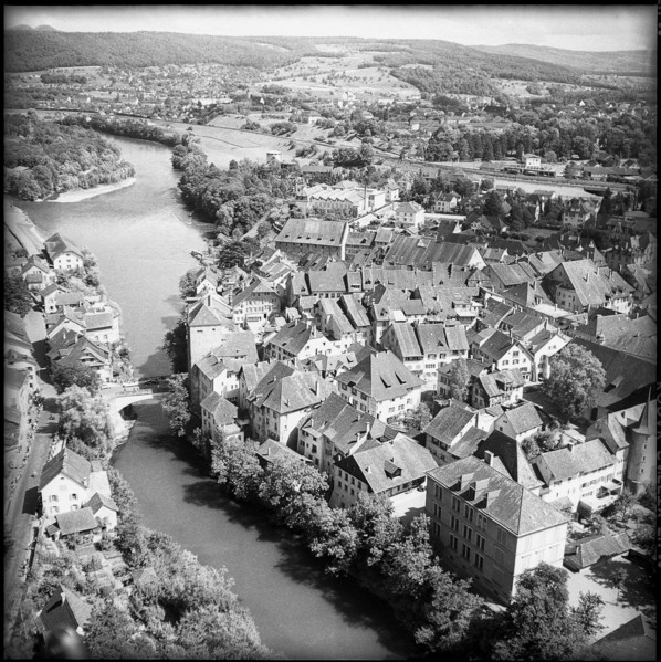 Aerial Photograph of Brugg, 1954.