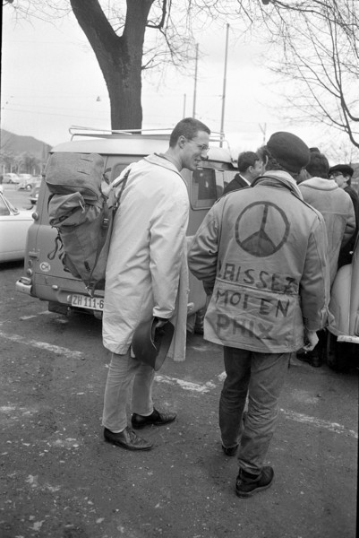 Military service deniers demonstrating, Berne 1967.