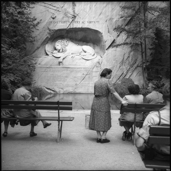 Lowendenkmal Lucerne 1953.