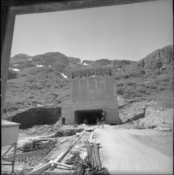 Portal of Grand-Saint-Bernard tunnel, Bourg 1963.