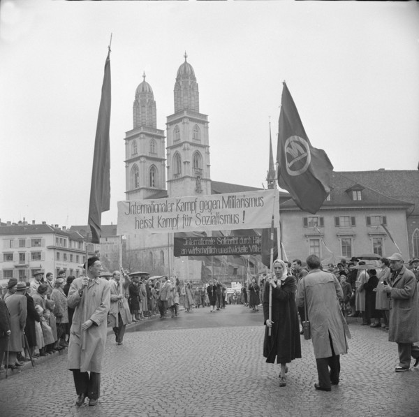 May Day demonstration in Zurich 1956.