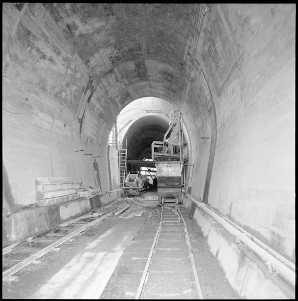 Railway Tunnel Construction near La Praille/Genf, 1957.