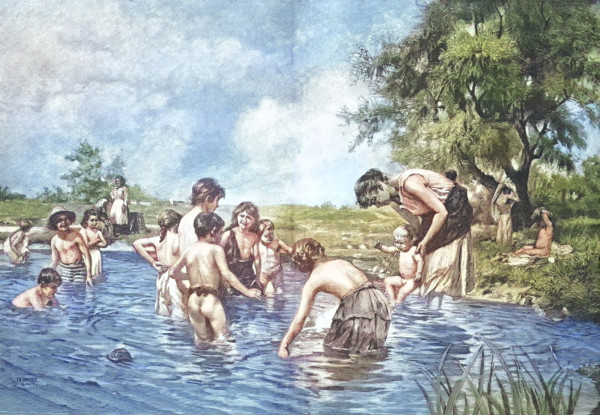 Swimming in the river