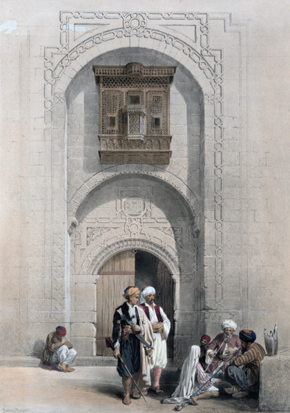 Modern villa in the Arabic architectural style of Cairo