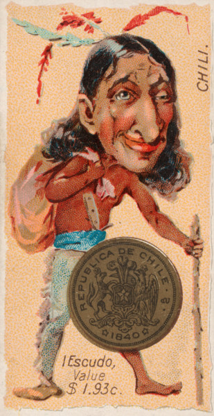 Coins from different countries with symbolic people