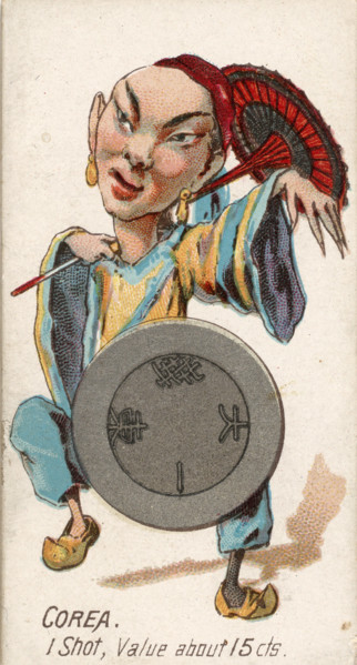 Coins from various countries with symbolic people