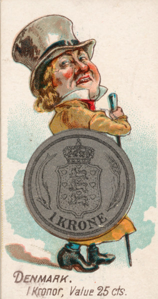 Coins from various countries with symbolic people