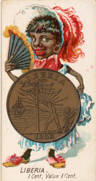 Coins from various countries with symbolic people