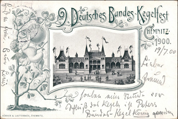 German Bowling Festival in Chemnitz in 1900