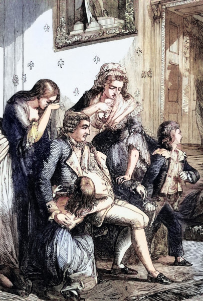 The French royal family in Paris after their return from Varennes in northeastern France on 3