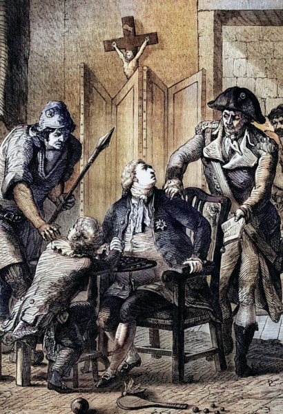 The forced separation of the Dauphin from his father Louis XVI in 1793 during the French Revolution