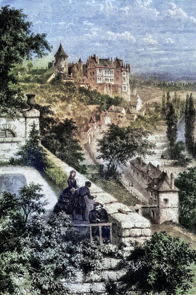 The Chateau de Chateaudun. a castle in the town of Chateaudun in the French department of